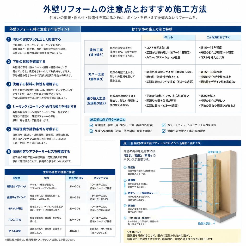 5. 外壁リフォームのポイント